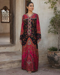 Gulnaar Black Printed Formal Suit — Black & magenta Pakistani vs luxe 2 suit by Veera Studio, view 1