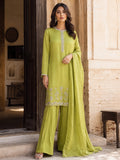 Meerab Lime Farshi Shalwar Suit — Lime green Pakistani formal suit by Veera Studio, view 1