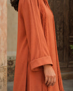 Aiza Rust Embroidered Set