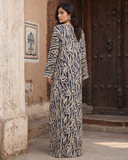 Alina Monochrome Silk Kaftan