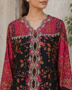 Gulnaar Black Printed Kaftan