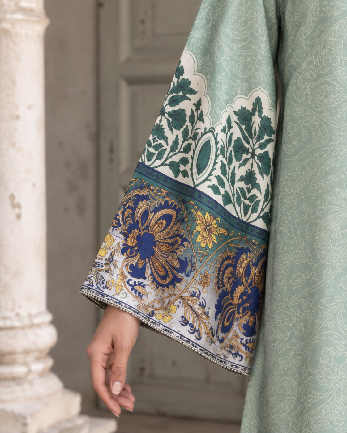 Hania Mint Handworked Kaftan