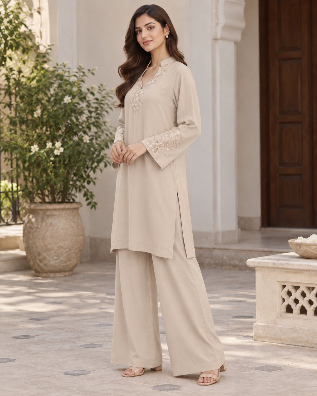 Iman Stone Embroidered Co-ord Set - image 2