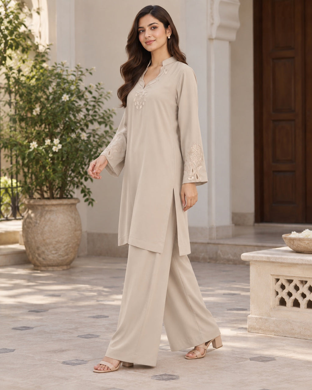 Iman Stone Embroidered Co-ord Set - image 3