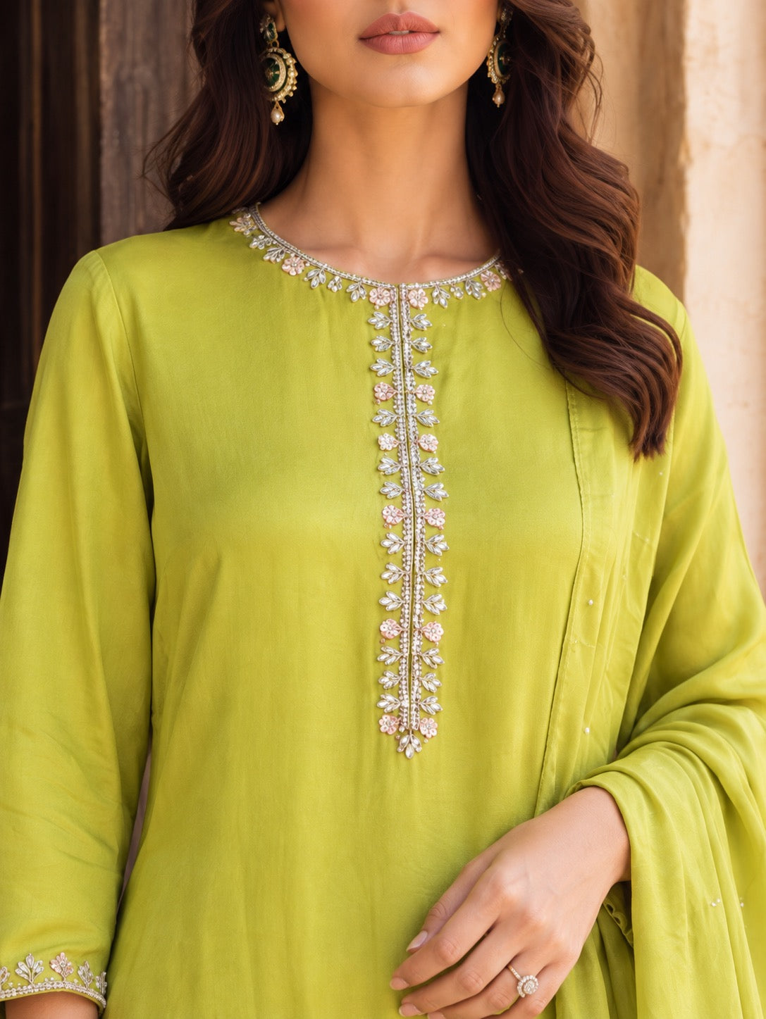 Meerab Lime Farshi Shalwar Suit