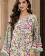 Meher Mint Floral Kaftan - image 5