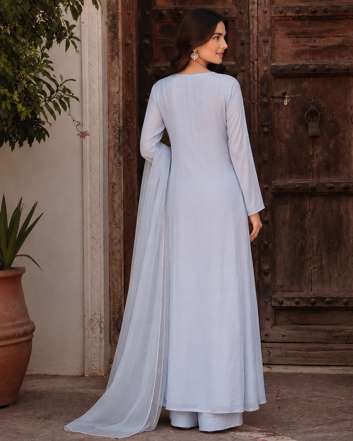 Neelum Powder Blue Three-Piece