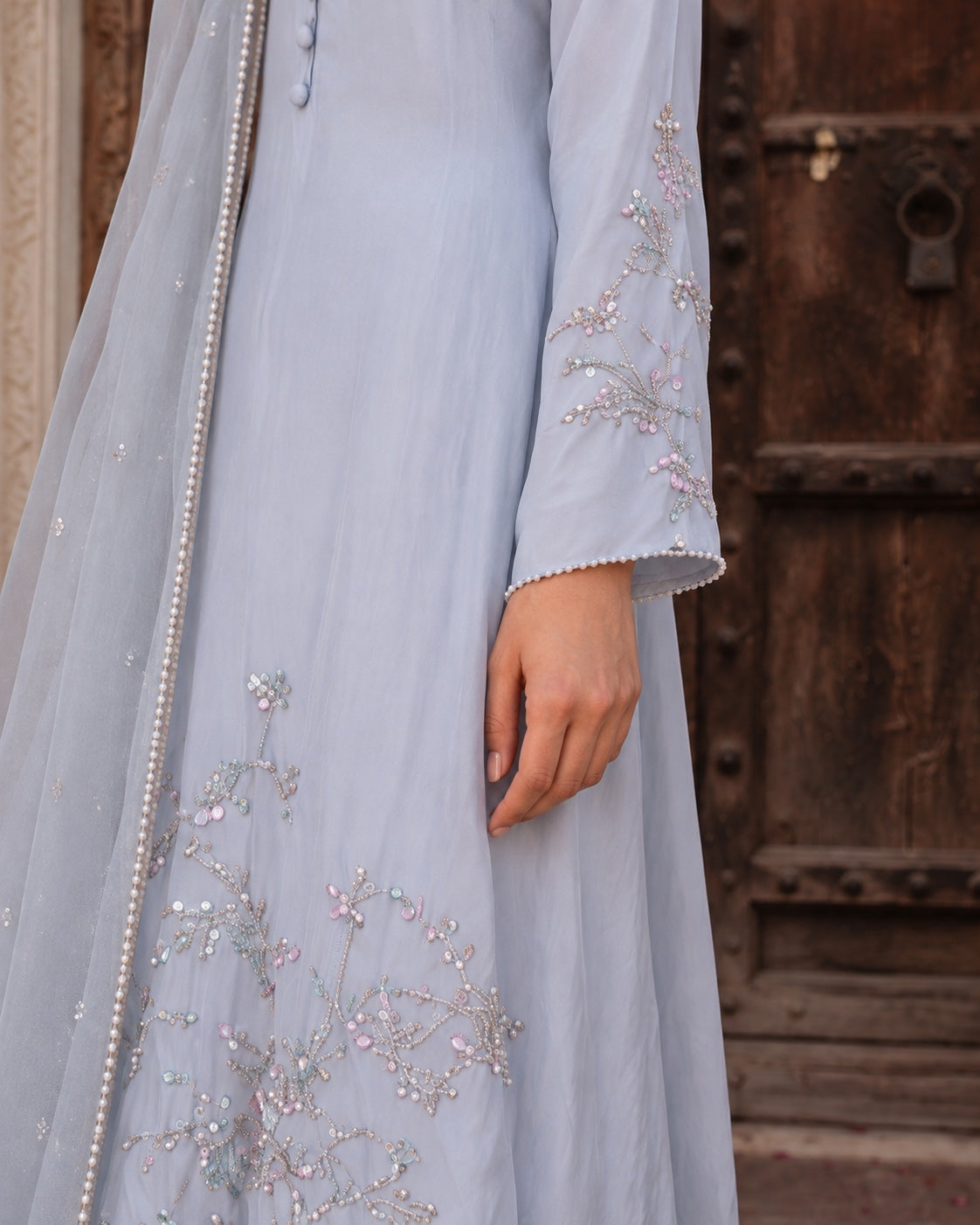 Neelum Powder Blue Three-Piece